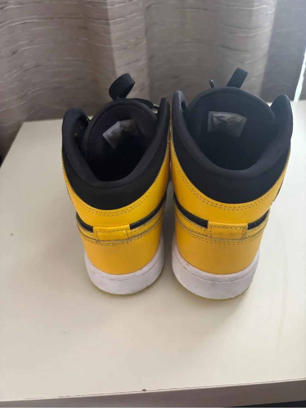 Jordan Mid-Top Sneakers in Black and Yellow